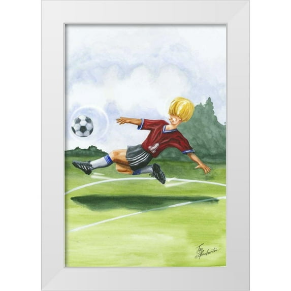 Throckmorton, Jay 17x24 White Modern Wood Framed Museum Art Print Titled - Kickin it I