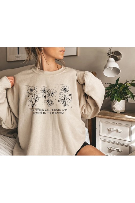Throne Of Glass Floral Dreamers Quote Sjm Aelin Sweatshirt All size S-3XL