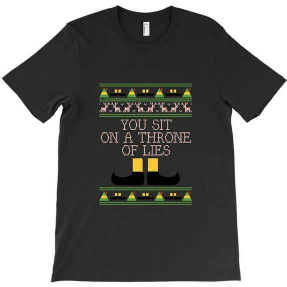 Throne Of Lies Funny Fairy Quote Christmas Knit Style Holiday Graphic T-Shirt - Holiday Favorite G5138, Up to 5XL