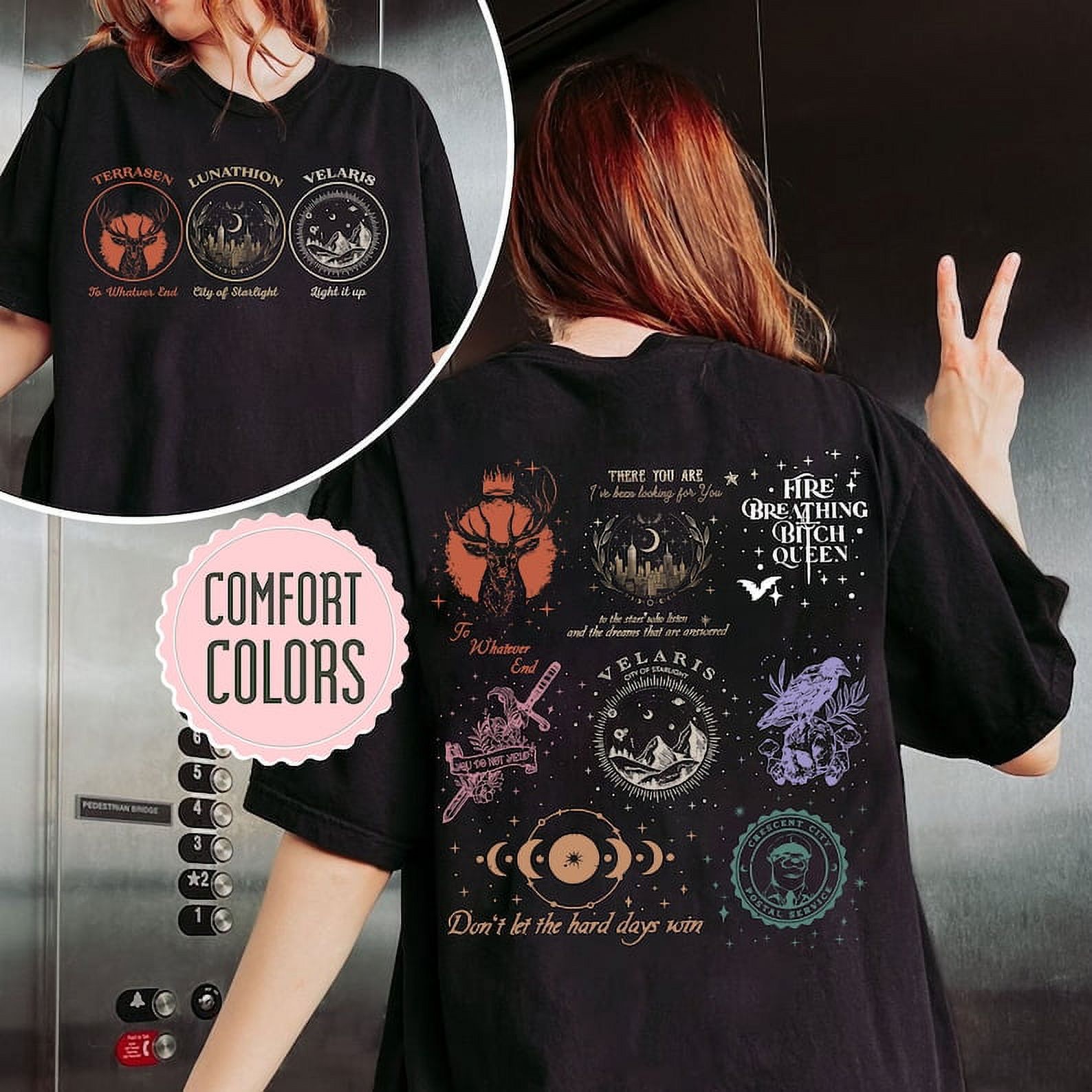 Throne Of Glass Shirt Velaris City Of Starlight Design Acotar Terrasen Tee Sarah J Maas 9694