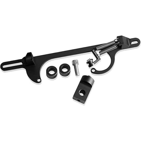 Throttle Cable Bracket for 4150 4160 Series Adjustable Aluminum Carburetor Bracket (Black)