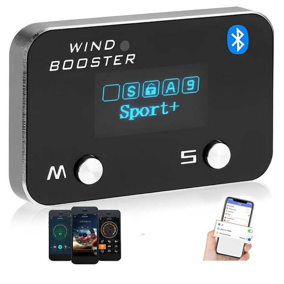 Throttle Response Controller Compatible for GMC Sierra (2019-2023-Newer) Chevy Silverado (2019-2023-Newer) 9 Drive Modes throttle controller Blue-tooth APP Wind booster GT Smart Pedal Accelerator