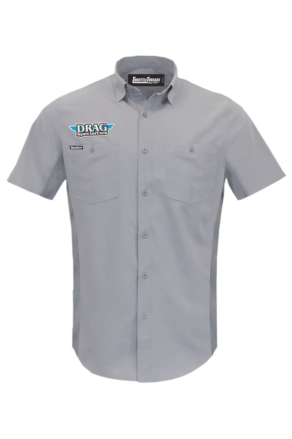 Drag Specialties Vented Mens Uniform Shirt Gray 3XL
