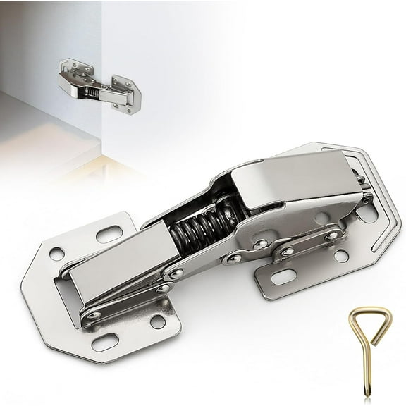 ThrottleT-10 Pack Soft Close Hidden Hinges Surface Mount Kitchen Cabinet Hinges, No Pre-drilled Heavy Duty for Kitchen Cabinet Cupboard Door