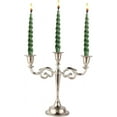 thumbnail image 1 of ThrottleT- 3 Arm Candelabra Taper Candle Holders Decorations Indoor Kitchen Décor Table Candles Candlestick Candelabra Centerpiece (Silver), 1 of 14