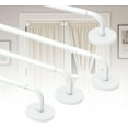 thumbnail image 1 of ThrottleT-4 Pack Magnetic Curtain Rods for Metal Door, Adjustable 18 to 30 Inch Curtain Rod 3/8" Inch Diameter Magnet Rods for French Door Rod Window Cafe(White, 4Pack), 1 of 7