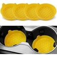 thumbnail image 1 of ThrottleT-Car Cup Holder Coaster, Silicone Cup Holder Insert, Universal Non-Slip Cup Holders, Car Accessories Interior for Women and Man 4 Pack Yellow, 1 of 12