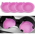 thumbnail image 1 of ThrottleT-Car Cup Holder Coaster, Silicone Cup Holder Insert, Universal Non-Slip Cup Holders, Car Accessories Interior for Women and Man 4 Pack Pink, 1 of 12
