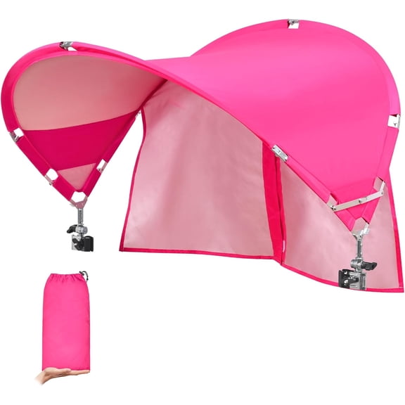 ThrottleT-XL Universal Chair Canopy Umbrella, UPF 50+ Foldable Sun Shade Attachment with Adjustable Clamp, Fits Most Brands’ Beach, Camping, Lawn, Tanning, Zero Gravity, Lounge & Fishing Chairs