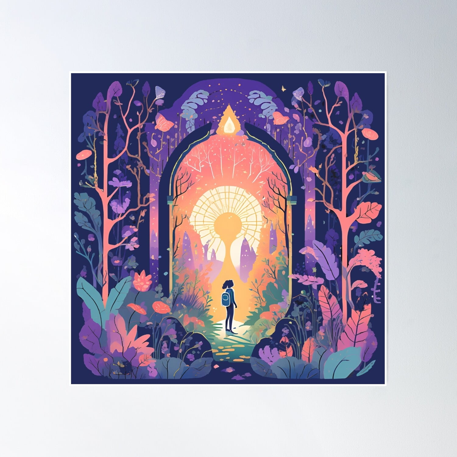 Through Magic Portal Of Dreams To Magical Fairytell World Poster Wall ...