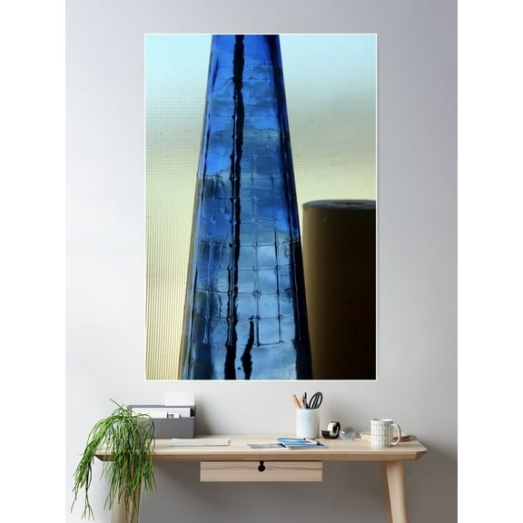 Through The Blues Poster Wall Art, Modern Wall Decor For Living Room Bedroom, 8x12 UNFRAMED