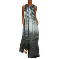 thumbnail image 1 of Through The Trees // Nightwalker In wood Romantasy Foggy Misty Fairytale Forest Covered In Magic Fog Long Dress, 1 of 6