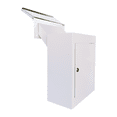 thumbnail image 1 of Through-The-Wall Drop Box with Rainproof Cover | Heavy Duty Through Wall Mailbox with 10-Inch Adjustable Chute | Rainproof Locking Drop Safe for Mail, Rent, Checks, Cash, and Keys, White, 1 of 10