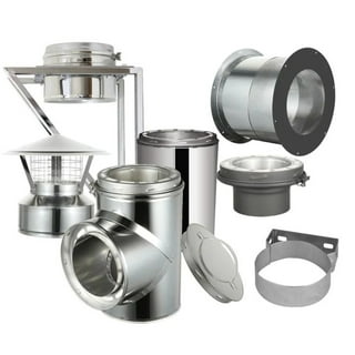 BESHOM Durable Stainless Steel Tent Stove Chimney Pipe Kit Single  Wall,Fireplace Chimney Rain Caps,2.36 Inch Diameter Chimney Pipes,Camping  Stove Accessories 