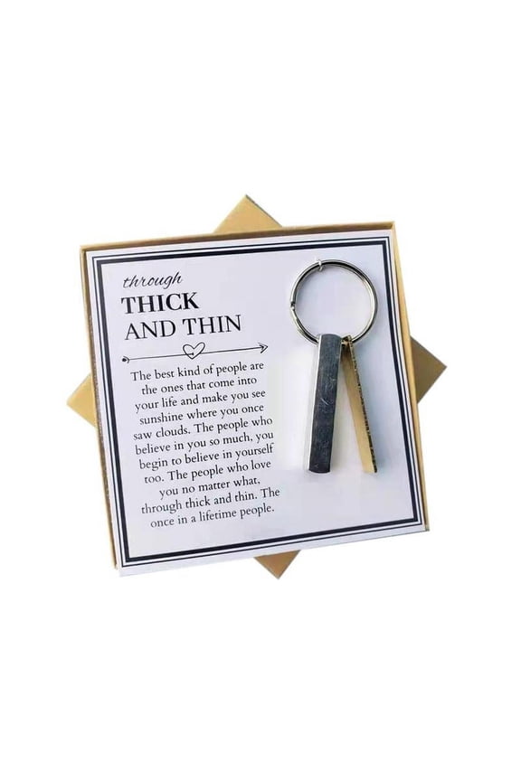 Through Thick and Thin Keychain Keyring For Mother's Day Gift with Box UK T6T5