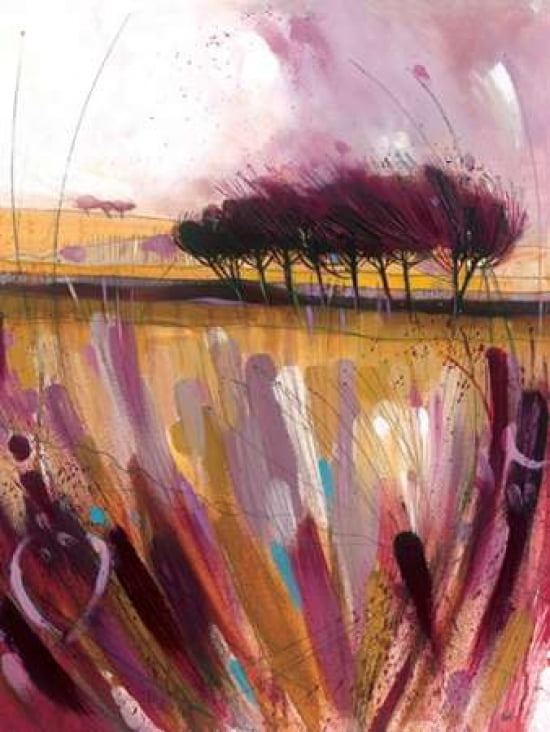 Through the Bracken in Mauve Canvas Art - Simon Howden (18 x 24)