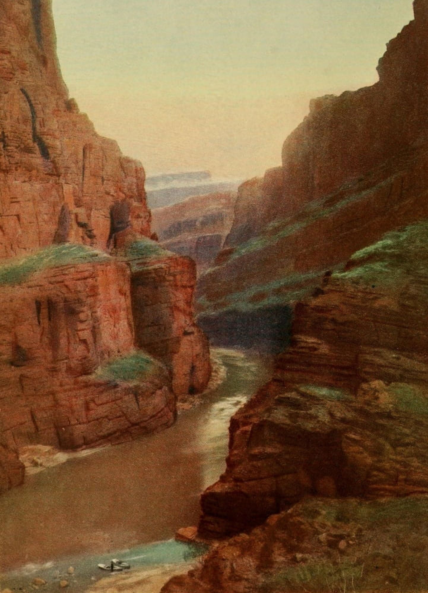 Through the Grand Canyon from Wyoming to Mexico 1914 At Ha Va Su Creek Canvas Art - Unknown (18 x 24)