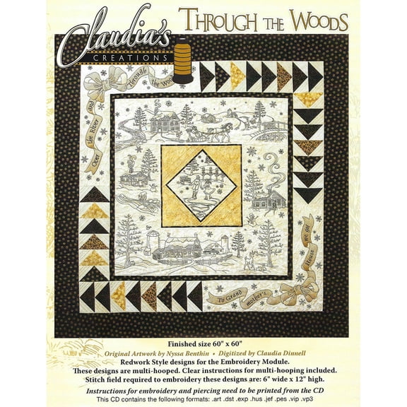 Through the Woods Quilt Pattern CD