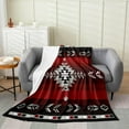 thumbnail image 1 of Throw 50"x60" Southwest Native Design All Season,Bed Blanket Boys Girls Southwestern Geometric Plush Throw Blanket, for Kids Ultra Soft Tribal Flannel Fleece Blanket Beige Room Decor, 1 of 7