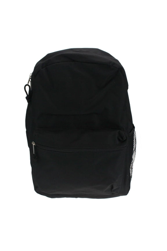 Throw Back Retro Minimal 600D Polyester Old School Backpack Black