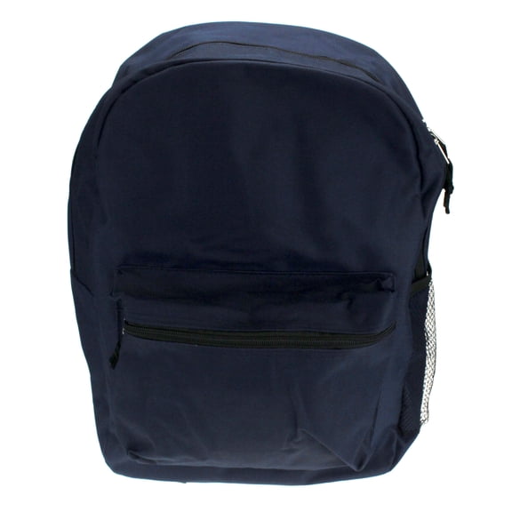 Throw Back Retro Minimal 600D Polyester Old School Backpack Navy Blue