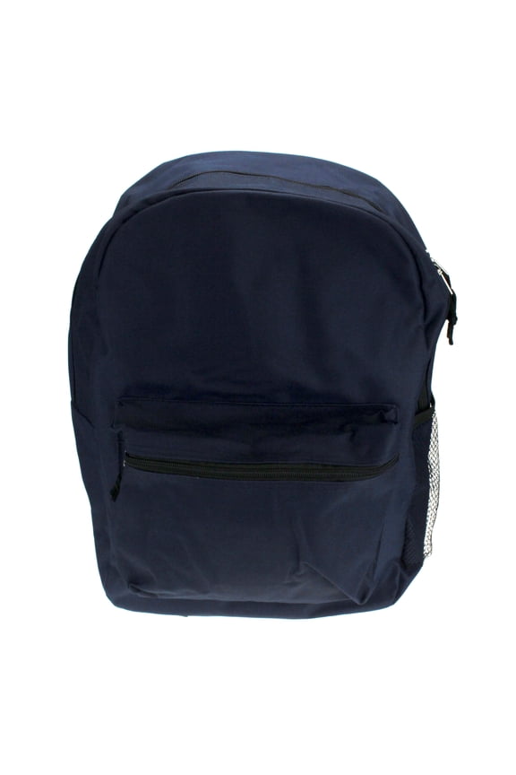 Throw Back Retro Minimal 600D Polyester Old School Backpack Navy Blue