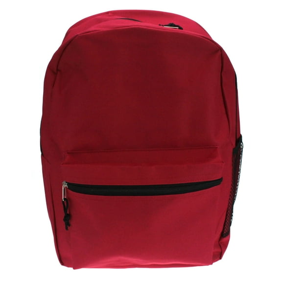 Throw Back Retro Minimal 600D Polyester Old School Backpack Red