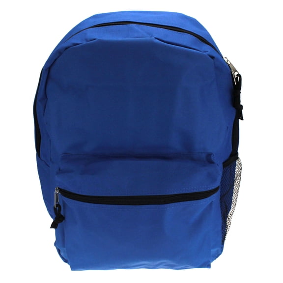 Throw Back Retro Minimal 600D Polyester Old School Backpack Royal Blue