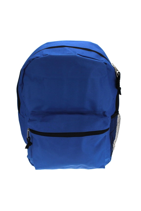 Throw Back Retro Minimal 600D Polyester Old School Backpack Royal Blue