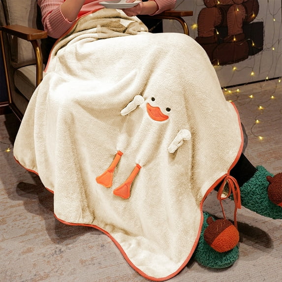 Throw Blanket under $5! Xqxayjr Office Blanket for Desk, Soft Coral Fleece Throw Blanket for Nap, Machine Washable Small Blanket for Air Conditioning, Comfortable Lap Blanket for Living Room