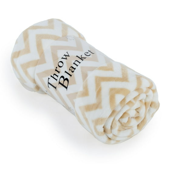 Throw Blanket 50"x60" Soft Flannel Fleece Throw Blanket for Sofa Couch Travel (2 Pack)