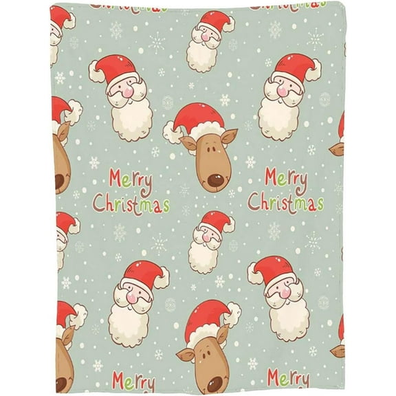 Throw Blanket 50x60 Inch,Christmas Cartoon Characters Flannel Soft Cozy Fluffy Throw Blankets and Warm Throws for Adults in Couch Sofa Bed 60x50 Inch