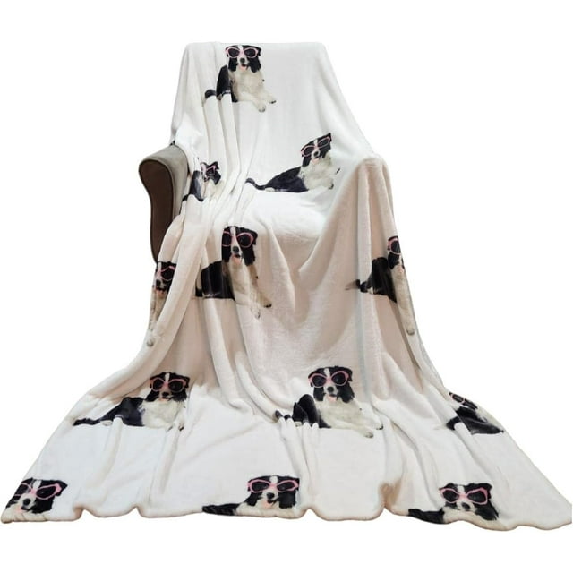 Throw Blanket 60’’ X80’’ Ultra Soft Cozy 350GSM Durable Flannel, No