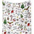 thumbnail image 1 of Throw Blanket 60"x50",Merry Christmas Snowman Xmas Tree Snowflake Winter Holiday Festival Blanket for Women Men,Soft Flannel Fleece Throw for Home Living Room Bed Chair Couch Decor, 1 of 6