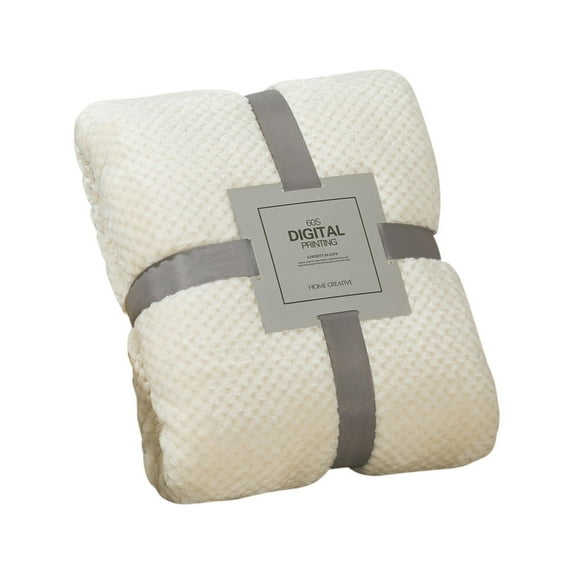 Throw Blanket for Bed Couch Waffle Textured Soft Fleece Blanket Winter Warm Throw Fuzzy Baby Blanket, Cozy, Lightweight, Warm, Plush, for Bedding Sofa Office Home, 40x28Inch