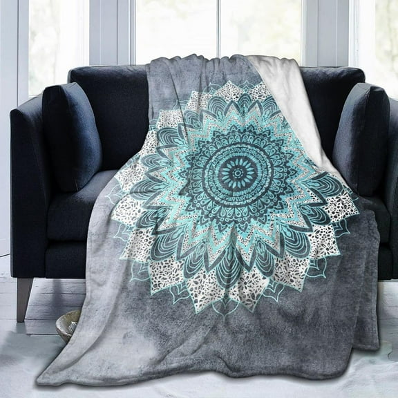 Throw Blanket Boho Soft Flannel Blanket Warm Blankets Mandala Bohemia Lightweight Tufted Fuzzy Flannel Fleece for All Seasons,Bed Couch/Sofa/Chair (Boho, 50"×60")