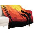 Throw Blanket Cactus Plants Desert Sunset Western Arizona Blanket