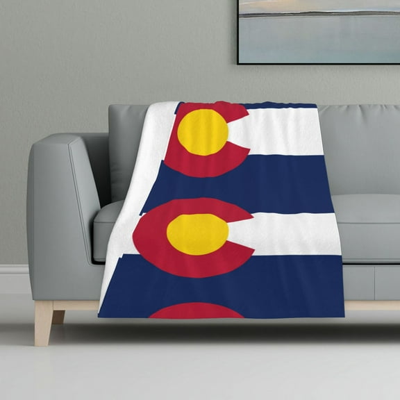 Throw Blanket Colorado-Texas-Flag Flannel Blanket Soft Throw Blanket For Couch Bed All Seasons (32"X48")