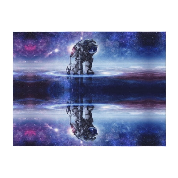 Throw Blanket for Couch, Astronauts Start Running Super Soft Fuzzy Comfy Warm Throw Blanket, Cuteness Lightweight Cozy Plush Flannel Blanket & Throws for Sofa and Bed All Season