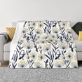 thumbnail image 1 of Throw Blanket for Couch - Black White Gecko Lizard Flower Soft Comfy Lightweight Cozy Warm Throw Blanket, Fuzzy Plush Flannel Blanket & Throws for Sofa and Bed All Season, 1 of 8