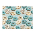 thumbnail image 1 of Throw Blanket for Couch, Blue White Donut Print Super Soft Fuzzy Comfy Warm Throw Blanket, Cuteness Lightweight Cozy Plush Flannel Blanket & Throws for Sofa and Bed All Season, 1 of 5