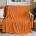 thumbnail image 1 of Throw Blanket for Couch Bright Orange Soft Fleece Flannel Blankets Cozy Lightweight Blanket for Home Sofa Living Room Solid Color Bed Throws 40" x 50", 1 of 9