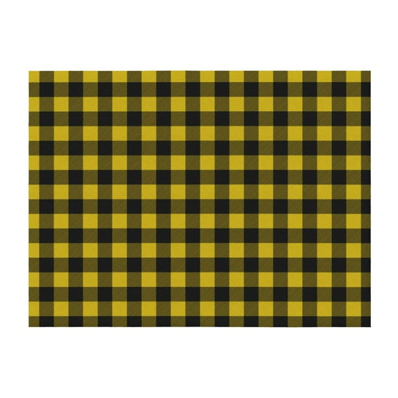 Throw Blanket for Couch - Classic Yellow Buffalo Plaid Super Soft Fuzzy Comfy Warm Throw Blanket, Cozy Lightweight Funny Plush Flannel Blanket Throws for Sofa and Bed All Season