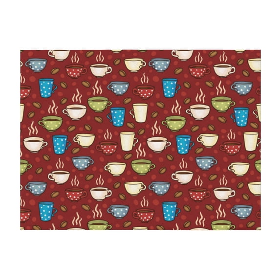 Throw Blanket for Couch, Coffee Cups Super Soft Fuzzy Comfy Warm Throw Blanket, Cuteness Lightweight Cozy Plush Flannel Blanket & Throws for Sofa and Bed All Season