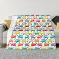 thumbnail image 1 of Throw Blanket for Couch - Colorful Bus Soft Comfy Lightweight Cozy Warm Throw Blanket, Fuzzy Plush Flannel Blanket & Throws for Sofa and Bed All Season, 1 of 8