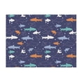 thumbnail image 1 of Throw Blanket for Couch, Colorful Shark cartoon Super Soft Fuzzy Comfy Warm Throw Blanket, Cuteness Lightweight Cozy Plush Flannel Blanket & Throws for Sofa and Bed All Season, 1 of 5