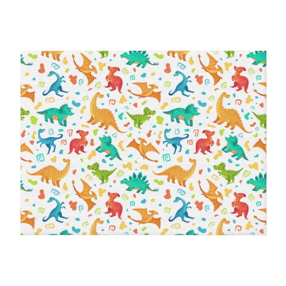 Throw Blanket for Couch, Colorful dinosaur A Super Soft Fuzzy Comfy Warm Throw Blanket, Cuteness Lightweight Cozy Plush Flannel Blanket & Throws for Sofa and Bed All Season