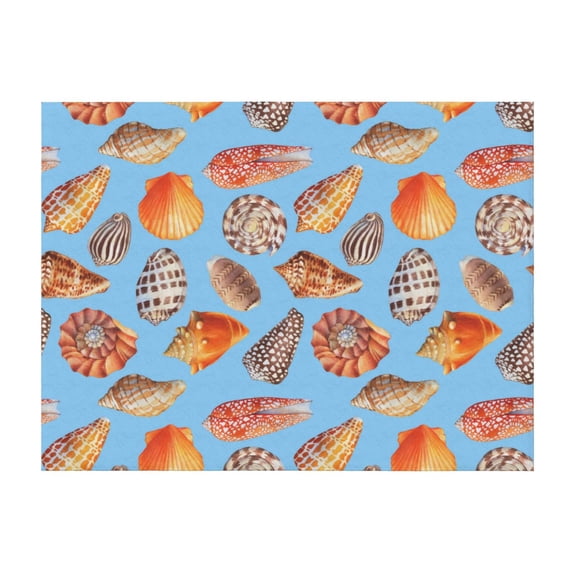 Throw Blanket for Couch, Conch Shell Print Super Soft Fuzzy Comfy Warm Throw Blanket, Cuteness Lightweight Cozy Plush Flannel Blanket & Throws for Sofa and Bed All Season