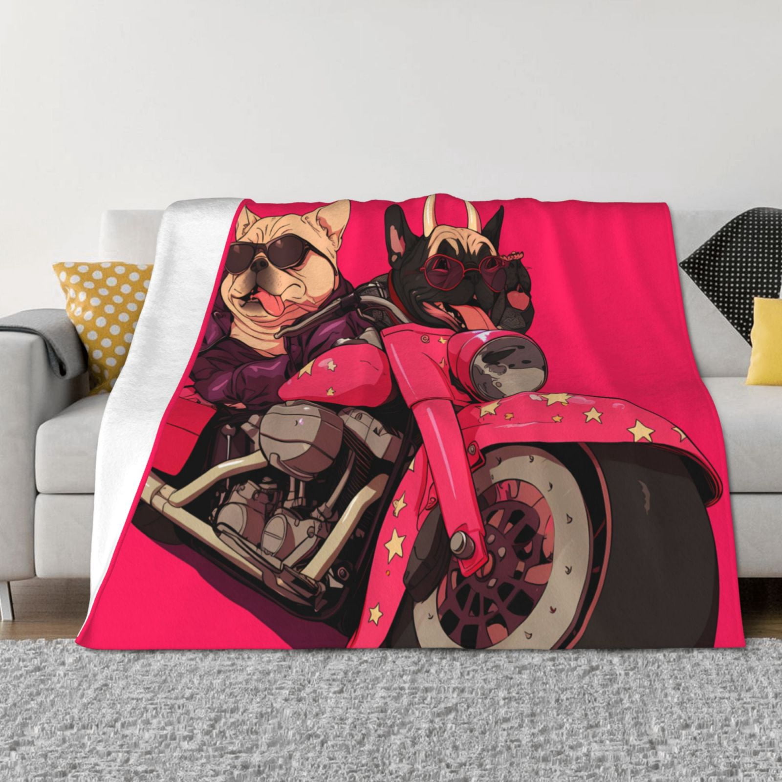 Throw Blanket for Couch - Cool Puppy Dog No.117 Soft Comfy Lightweight Cozy Warm Throw Blanket, Fuzzy Plush Flannel Blanket & Throws for Sofa and Bed All Season