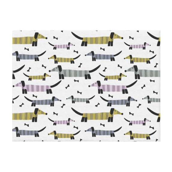 Throw Blanket for Couch, Dachshund Dog Puppy Yellow Pink Super Soft Fuzzy Comfy Warm Cute Throw Blanket, Lightweight Cozy Plush Flannel Blanket Throws for Sofa Bed All Season